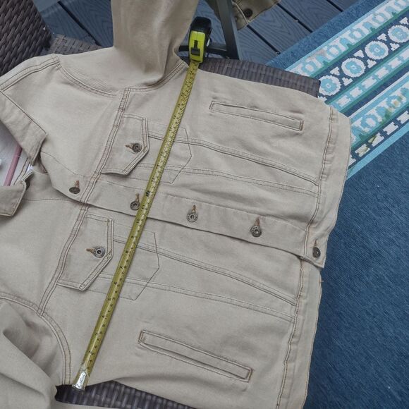 Jos A Bank Tailored Fit Men's Tan Jean Jacket - Picture 3 of 5